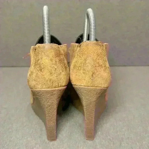 Enzo Angoliolini Leather Wedge High Heel Eaflory Rubber Ankle Boot  Wmns Size 9 - Picture 5 of 12